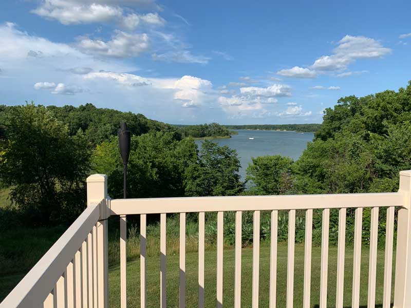 View of Lake Shelbyville from upper deck
