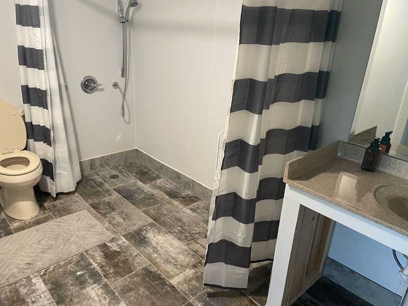 Beautiful new handicapped-accessible bathroom